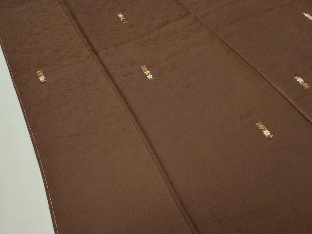 平和屋本店□極上 銀座きしや 小紋 総刺繍 花唐草文 金糸