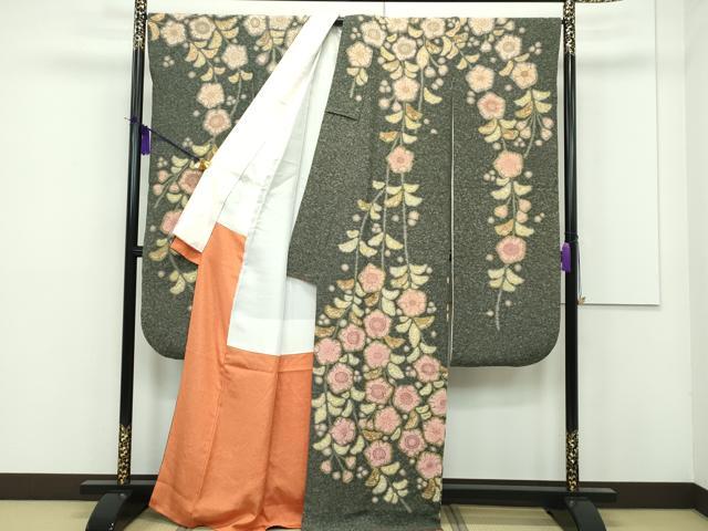 平和屋本店○最高級 初代 久保田一竹 幻の辻が花 辻が花88個 振袖 絞り