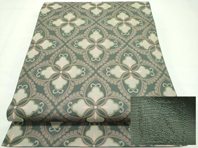 平和屋本店■最高級　人間国宝　北村武資　経錦　六通柄袋帯　菱花文　金糸　逸品　CZAA1584s5