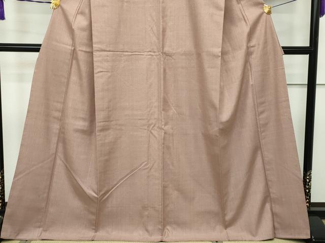 平和屋本店□極上 本場結城紬 重要無形文化財 色無地 梅染色 証紙付き