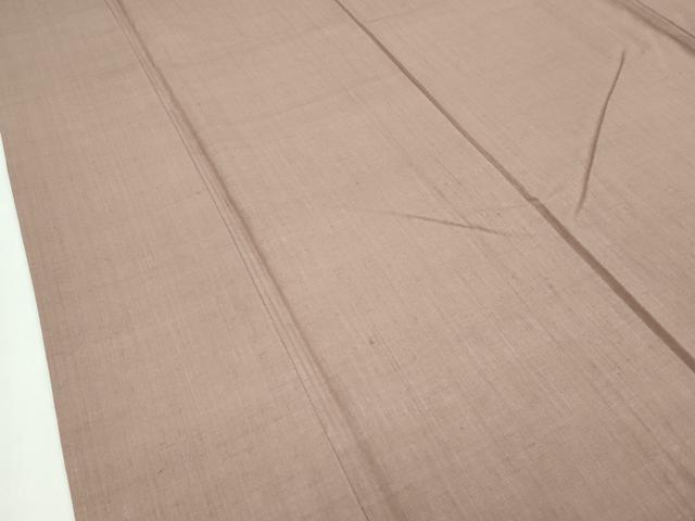 平和屋本店■極上　本場結城紬　重要無形文化財　色無地　梅染色　証紙付き　逸品　CZAA1694s5 平和屋本店□極上 本場結城紬 重要無形文化財 色無地 梅染色 証紙付き