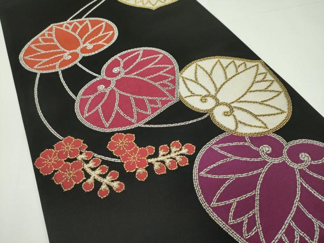 正絹 袋帯 京都四條家 衣扇四條庵 雪輪 結晶 極上 逸品 美品 正絹 袋帯