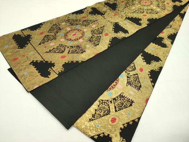 平和屋本店□極上 洛風林 工芸帯地 全通柄 本袋帯 唐織