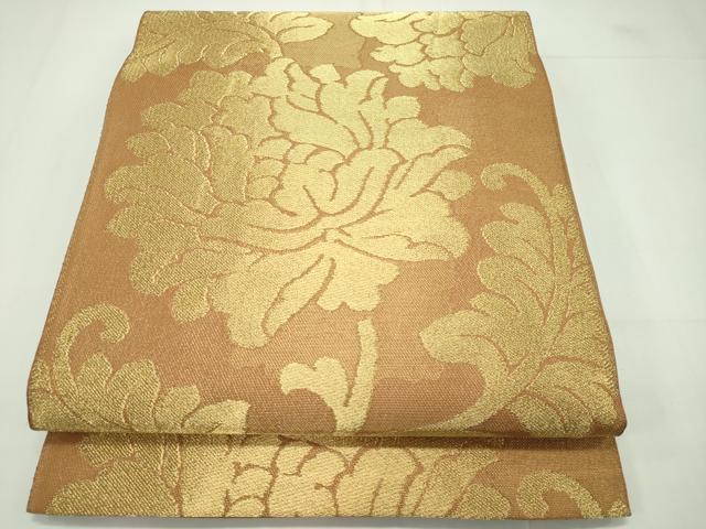 平和屋本店■極上　西陣　川島織物　六通柄　本袋帯　牡丹　金糸　逸品　CZAA1709s5