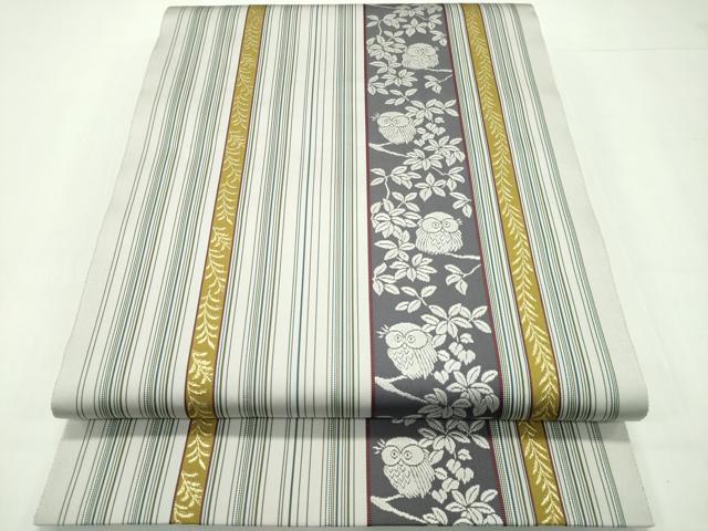 平和屋着物○本場大島紬 白大島 9マルキ 横段文 正絹 逸品 DAAS2335tw