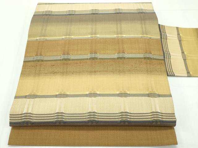 平和屋本店■極上　藤山千春　九寸名古屋帯　吉野間道　逸品　未使用　CZAA1779s5