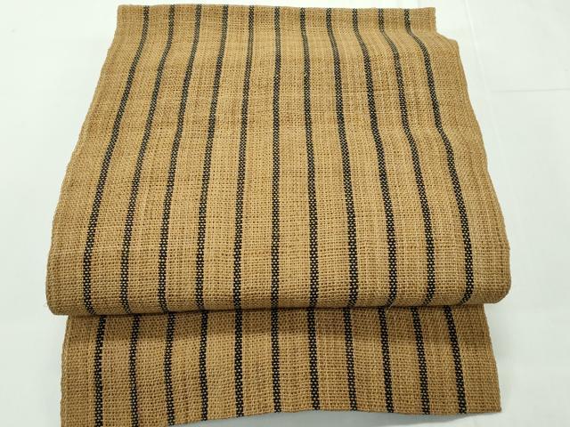 平和屋本店■極上　夏物　古代原始布　科布　八寸名古屋帯　間道　逸品　CZAA1795s5