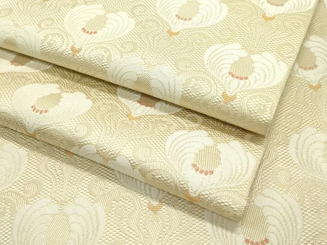 平和屋本店■極上　本場筑前博多織　八寸名古屋帯　舞花文　逸品　CZAA1797s5