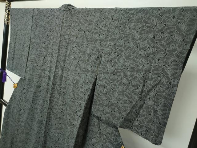 平和屋本店□極上 人間国宝 小宮康孝 江戸小紋 吉祥文 黒地 高島屋扱い