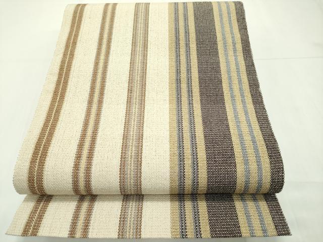 平和屋本店□極上 夏物 絹藤布 赤城玉 手織 木渋草木色