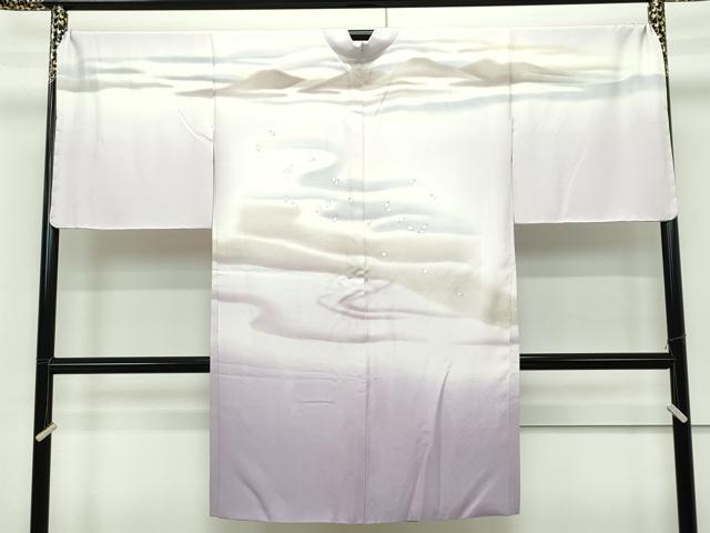 平和屋本店■極上　長羽織　流水舞花弁　暈し染め　逸品　未使用　CZAA1952s5 羽織