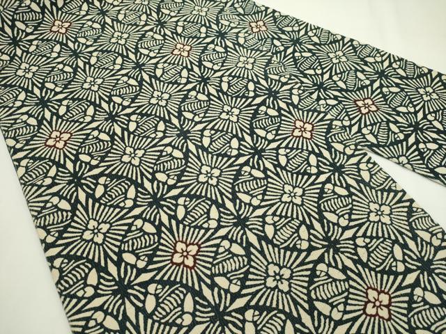 平和屋本店□極上 浦野理一 型染 九寸名古屋帯 七宝文