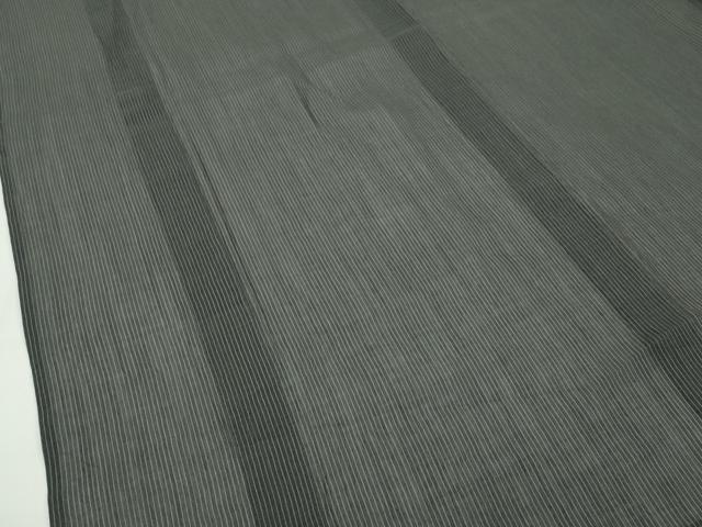 平和屋本店□極上 夏物 男性 銀座もとじ キングサイズ 上布 縞 麻