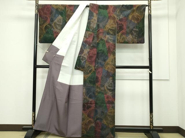 平和屋本店□極上 前田仁仙 仁仙更紗 紬 逸品 CZAA2008s5