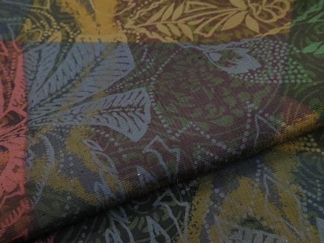 平和屋本店□極上 前田仁仙 仁仙更紗 紬 逸品 CZAA2008s5
