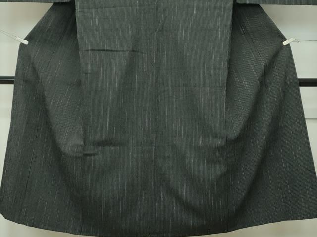 平和屋本店□極上 男性 結城紬 もめんちぢみ 単衣 結城屋謹製 証紙付き