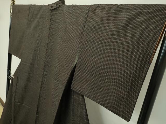 平和屋本店■極上　国指定重要無形文化財　本場久米島紬　手織　小田急百貨店扱い　反端付き　逸品　CZAA2278s5_3