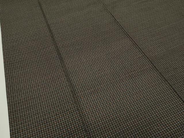 平和屋本店■極上　国指定重要無形文化財　本場久米島紬　手織　小田急百貨店扱い　反端付き　逸品　CZAA2278s5_5