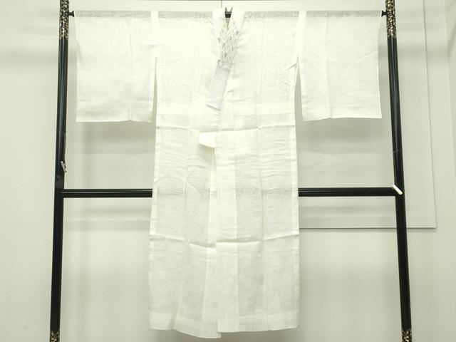 平和屋本店■極上　夏物　紗紬・長襦袢セット　格子柄　やまと誂製　半衿刺繍　逸品　CZAA2297s5_6