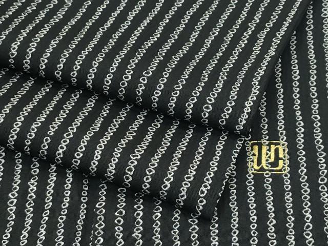 平和屋本店■極上　池田重子コレクション　小紋　単衣　鹿の子間道　黒地　逸品　未使用　CZAA2299s5