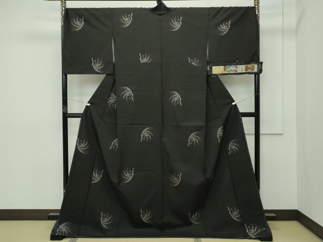 平和屋本店□極上 道中着 ロング丈 単衣 越後華織 伝統工芸士