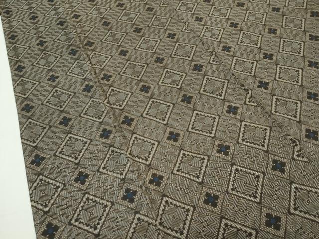 平和屋本店□希少 本場大島紬 龍郷絣 アンサンブル 羽織紐付き 逸品