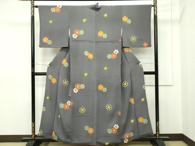 平和屋着物▽道行コート　雨コート　単衣　紬地　吉祥間道　ロング丈　正絹　逸品　CAAT5644id 平和屋着物▽道行コート 雨コート 単衣 紬地 吉祥間道 ロング