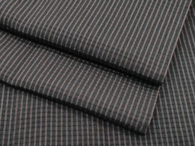 平和屋本店■極上　男性　キングサイズ　お召　単衣　縞　逸品　CZAA2420s5