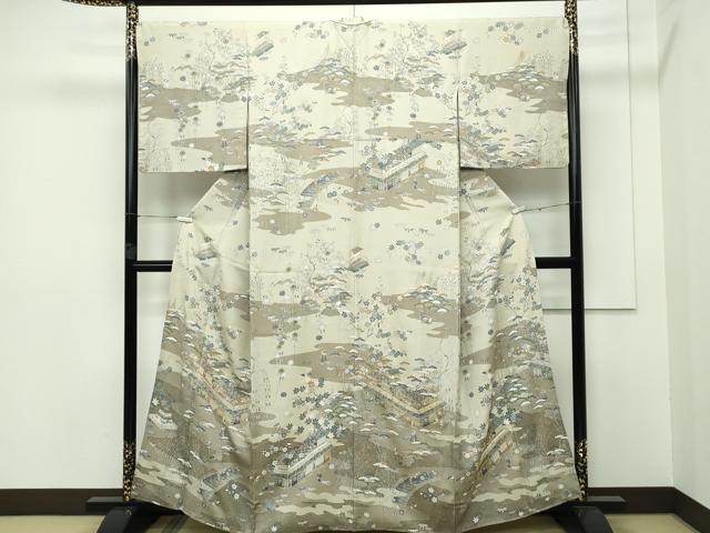 平和屋本店■極上　訪問着　中国三大刺繍　スワトウ刺繍　風景文　金糸　逸品　CZAA2455s5