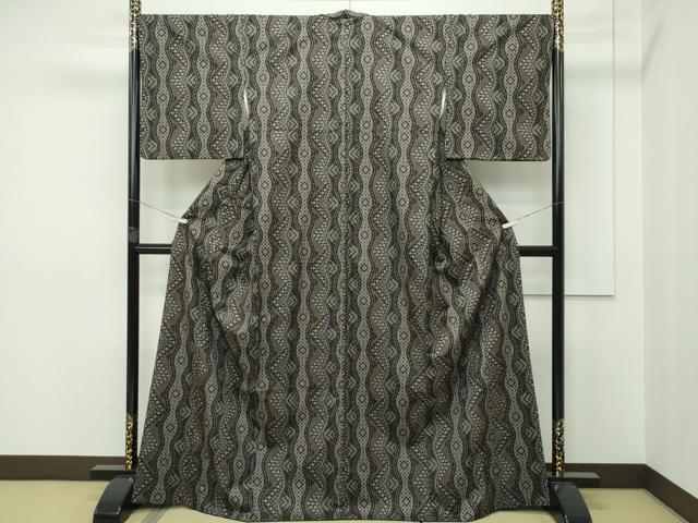 平和屋本店□極上 男性 現代龍郷絣 本場大島紬 キングサイズ 9マルキ 古代