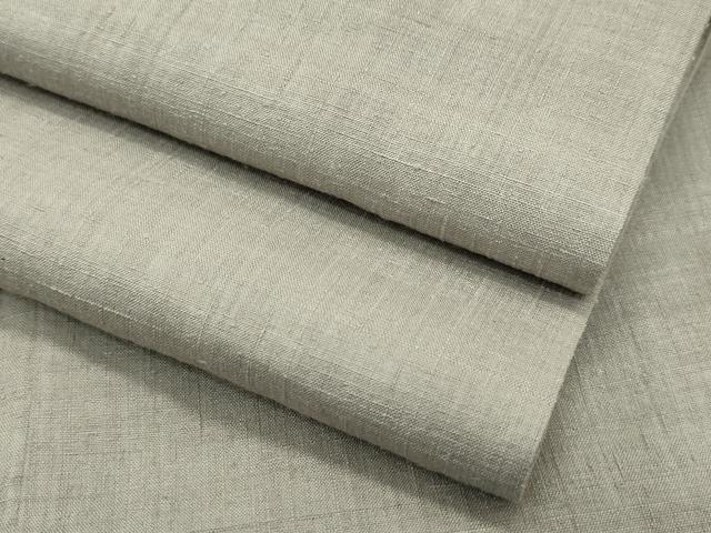 平和屋本店■極上　本場結城紬　重要無形文化財　色無地　灰汁色　逸品　CZAA2489s5