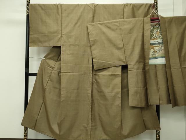 平和屋本店■極上　男性　本場大島紬　アンサンブル　100亀甲　総詰め　逸品　CZAA2504s5