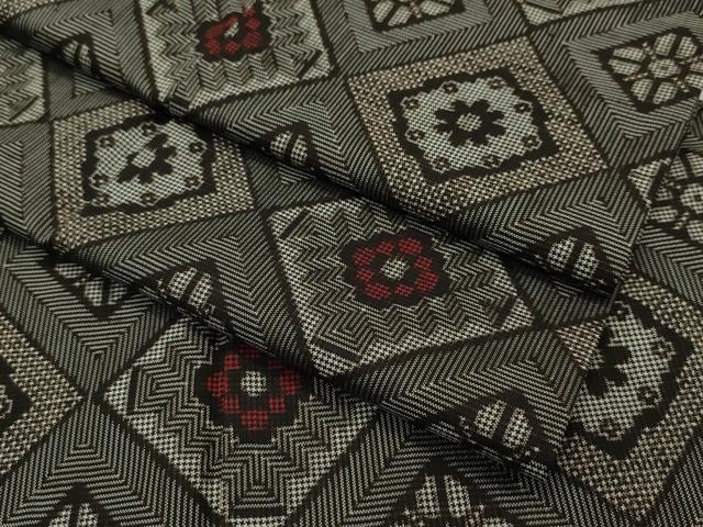 平和屋本店■希少　本場大島紬　龍郷絣　逸品　CZAA2506s5