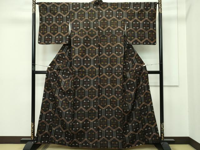 平和屋本店□極上 国指定重要無形文化財 本場久米島紬 手織