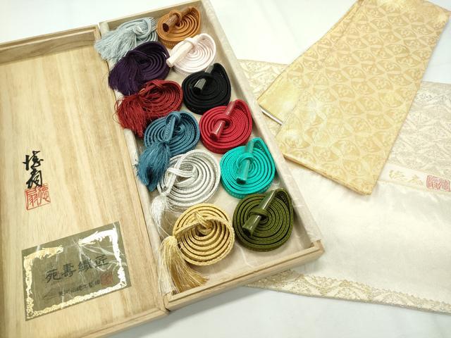 平和屋1■極上 国際的伝統工芸作家 十二代 藤林徳扇 苑寿 小紋 寿光織 プラチナ糸使用 共箱・証明書・反端付き 逸品 未使用 CZAA0664s4 平和屋1□極上 国際的伝統工芸作家 十二代・藤林徳扇