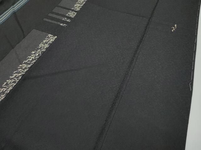 平和屋本店■極上　森英恵・HANAE MORI　訪問着　色紙重ね流水花文　紫黒色地　金彩　逸品　CZAA2542s5