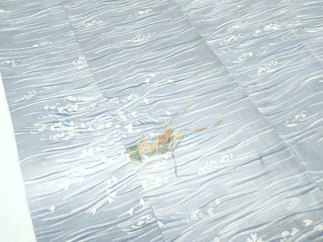 平和屋本店□極上 道中着 ロング丈 単衣 暈し染め 金彩 逸品