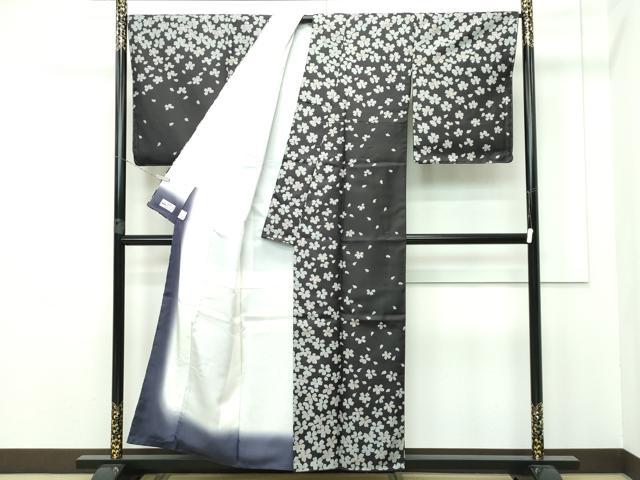 平和屋着物○お召 笹竹文 正絹 逸品 未使用 AAAT0649zg