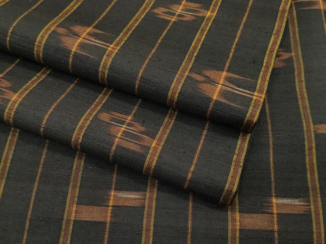 平和屋本店■極上　国指定重要無形文化財　本場久米島紬　手織　逸品　CZAA2579s5