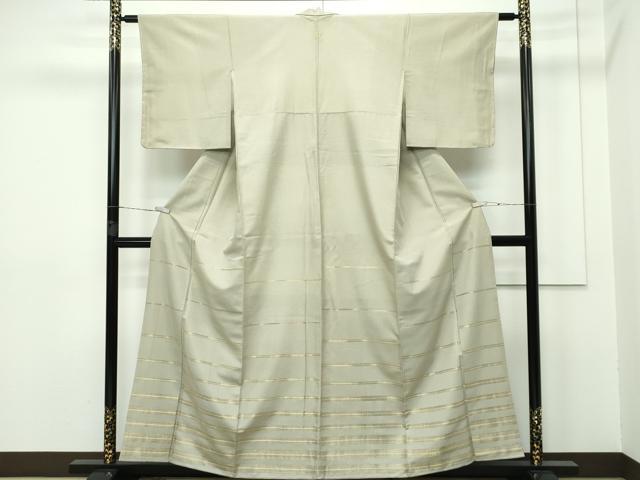 平和屋本店□極上 訪問着 お召地 黄金の繭 唐織 京の名工