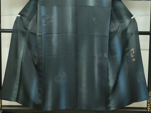 平和屋本店□極上 男性 前田仁仙 仁仙更紗 小紋 単衣 キング 