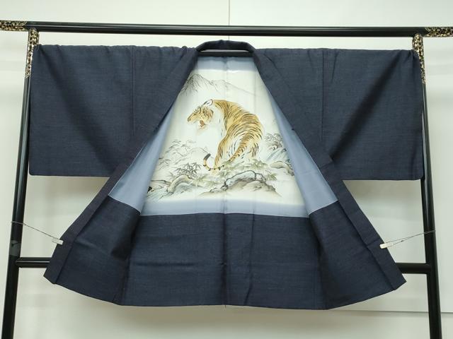 平和屋着物○男性 本場大島紬 アンサンブル 100亀甲 総詰め 正絹 逸品  