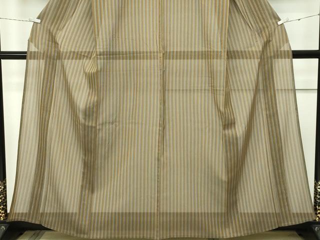 平和屋本店■希少　夏物　本場黄八丈　夏黄八　紗紬　縞　逸品　CZAA2653s5_4