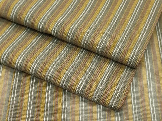 平和屋本店■希少　夏物　本場黄八丈　夏黄八　紗紬　縞　逸品　CZAA2653s5