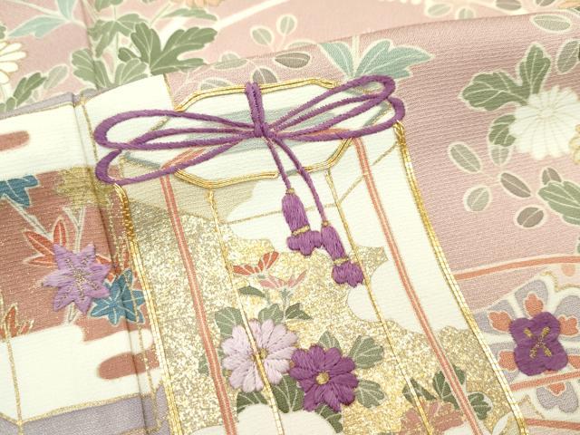 平和屋本店□極上 京の名門 じゅらく謹製 帝王紫 訪問着 駒刺繍