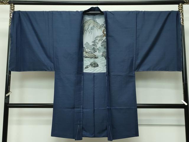 平和屋本店□極上 男性 本場大島紬 アンサンブル キングサイズ 100亀甲