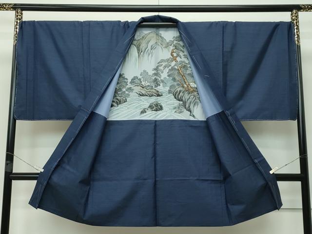 平和屋本店□極上 男性 本場大島紬 アンサンブル キングサイズ 100亀甲