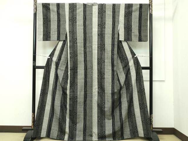 平和屋本店□極上 結城紬 100亀甲 花間道 逸品 未使用 CZAA2704s5 紬