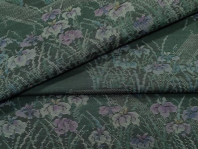 平和屋本店■極上　本場大島紬　9マルキ　杜若　逸品　未使用　CZAA2710s5