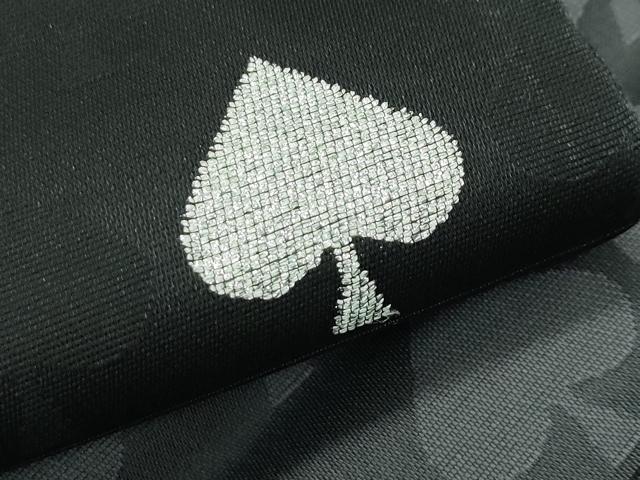 平和屋着物○極上 両面 六通柄袋帯 星 スペード 金糸 逸品 CZAA3042S5